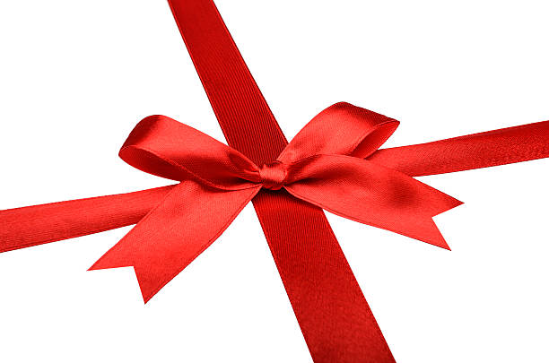 istock Shiny red satin ribbon 474612914