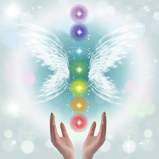istock Healing Hands and seven chakras 474613024