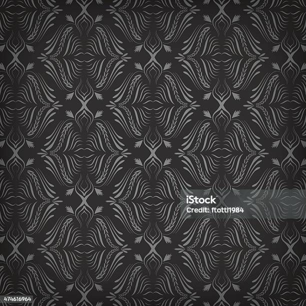 Vector Seamless Wallpaper Stock Illustration - Download Image Now - 2015, Abstract, Baroque Style