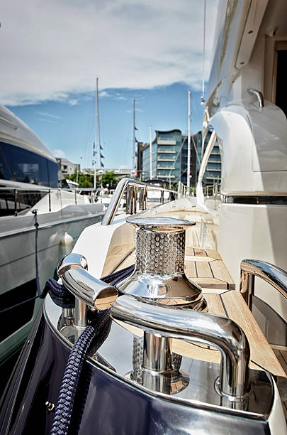 istock Detail of modern yacht deck 474617076