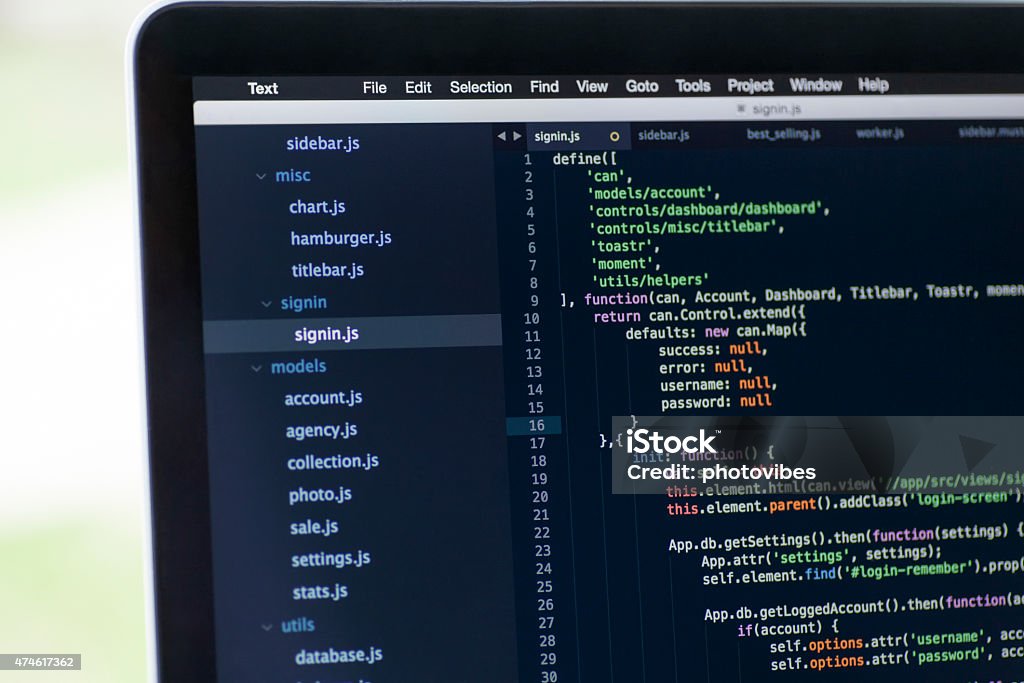 Software Project Using Javascript Stock Photo - Download Image Now ...