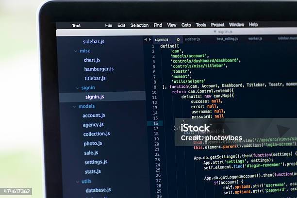 Software Project Using Javascript Stock Photo - Download Image Now ...