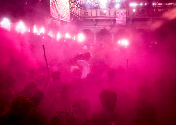 istock Clouds of Color at Holi in Mathura 474617510