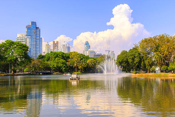 istock Lake view of Lumpini Park 474619422