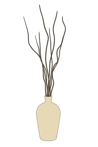 cartoon image of vase with plant