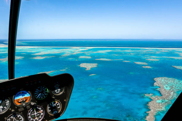 Aerial View of The Great Barrier Reef, Queensland, Australia