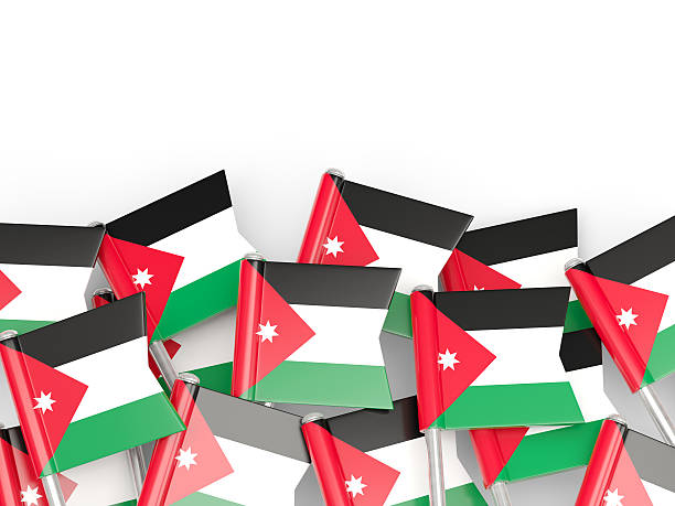 istock Flag pin of jordan 474624468