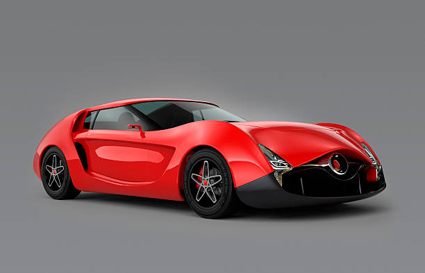 istock Red sports car isolated on gray background. Original design 474624802