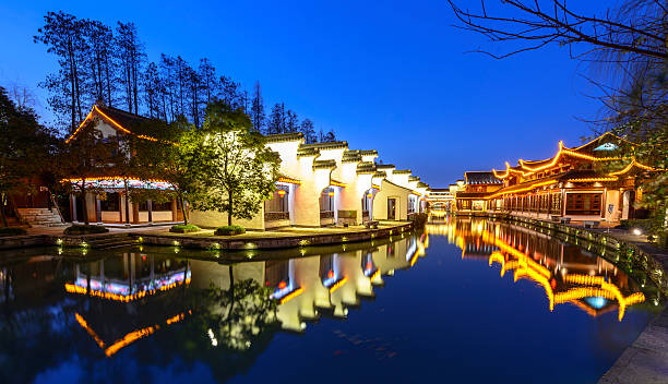 istock Water street at night 474624842