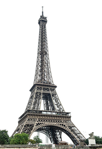 에펠탑 처리 흰색 배경) - architectur 뉴스 사진 이미지