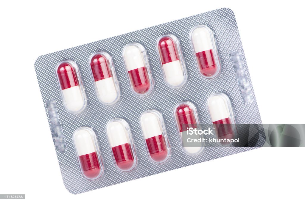 Medicine blister pack and capsule 2015 Stock Photo