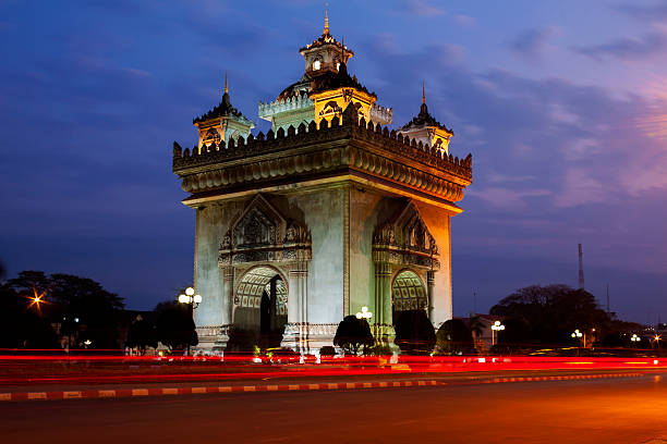istock Patuxai arch monument in Vientiane 474627072