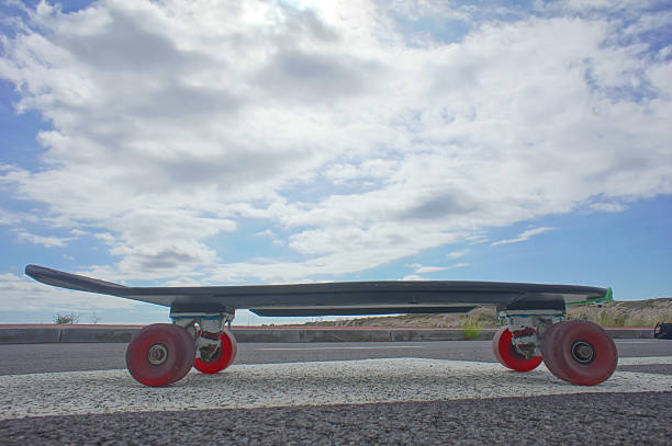 istock Vintage Style Longboard Black Skateboard 474628467