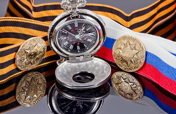 istock memorable icon, St. George's ribbon and watch 474632556