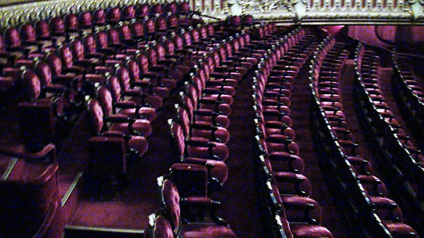 istock Red Theater Seats In A Row 474632660