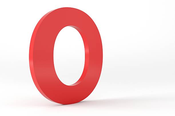 3D Red Letter O 3D Red Letter O Isolated White Background  3d red letter o stock pictures, royalty-free photos & images