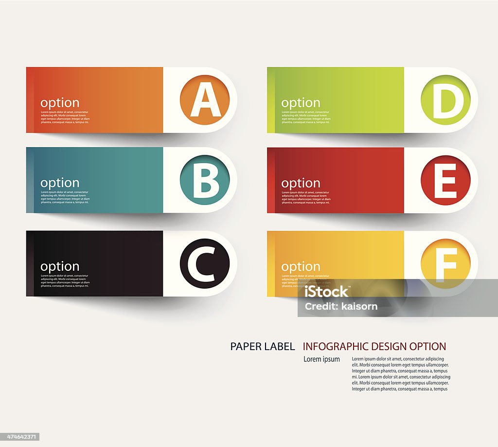 Infographic Label Tab Template Stock Illustration - Download Image Now ...