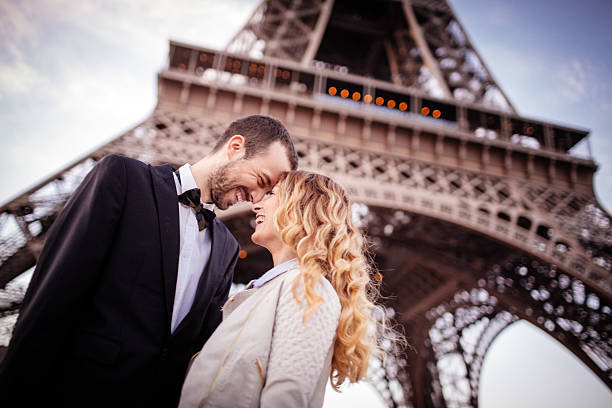 istock Wedding In front of an Eiffel tower 474649806