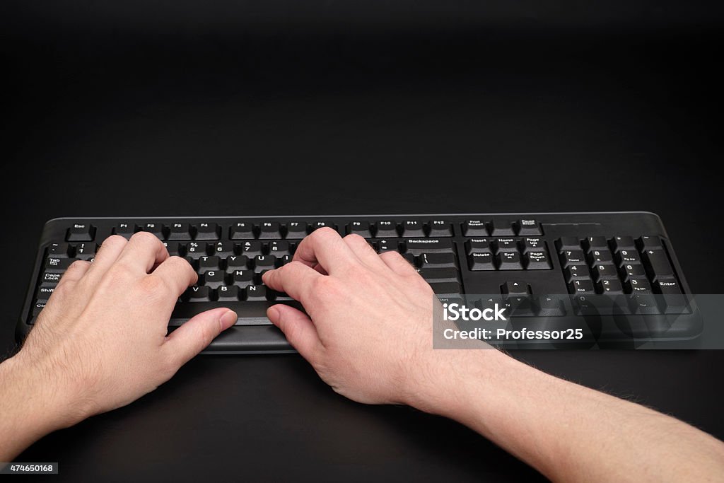 Computer Only Typing Typing On Computer Keyboard Stock Photo - Download Image Now - 2015 ...