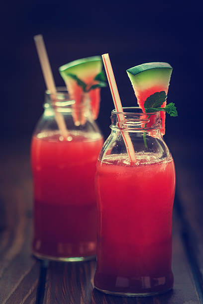 Watermelon Juice freshly made watermelon smoothie watermelon juice stock pictures, royalty-free photos & images