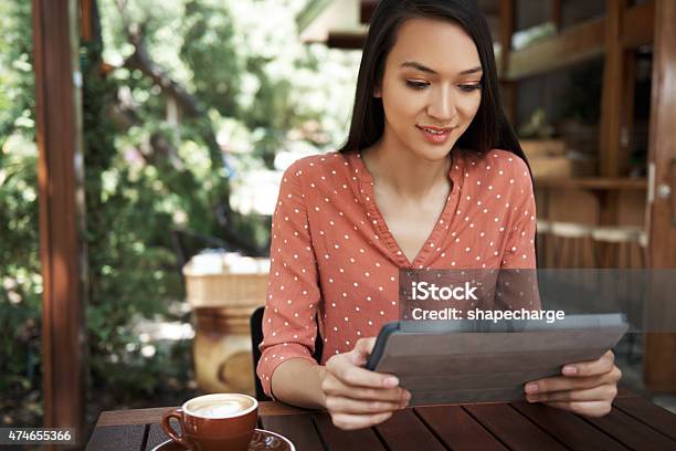 Connected Over Coffee Stock Photo - Download Image Now - 20-29 Years, 2015, Adult