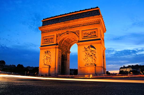 istock Arc de Triomphe at sunset, Paris, France 474661186