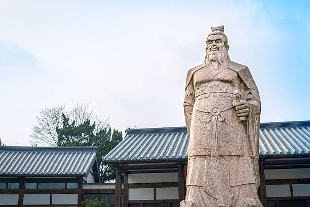 Statue of Sun Quan stock photo