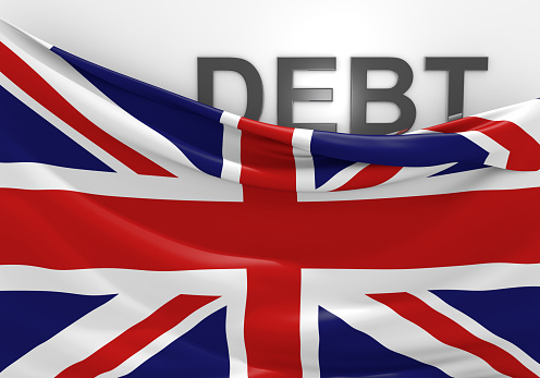 Conceptual image for the high national debt accrued by the United Kingdom.