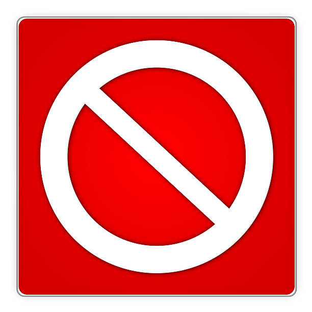 istock empty red squarish prohibition sign with white symbol 474668330