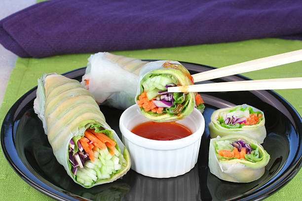 istock Vegetable Sushi with dipping sauce 474670401