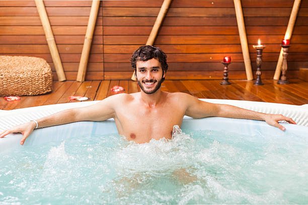 istock Man relaxing in a beauty farm 474670509