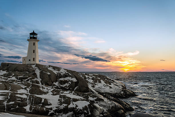 istock Peggys Cove's Lighthouse at Sunset 474670887