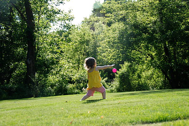 Throwing the ball stock photo
