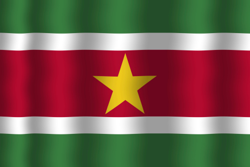 Waving Suriname Flag