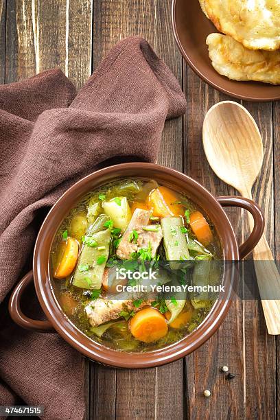 Bean Soup Stock Photo - Download Image Now - Rib - Food, Soup, Cooking Pan