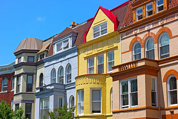 istock Row houses on a spring day in Washington DC, USA. 474672300