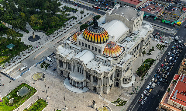 palace of fine arts, mexico city, mexiko - national concert hall stock-fotos und bilder