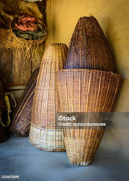 Weaving Bamboo Fish Trap With Basket In Hanoi Vietnam Stock Photo