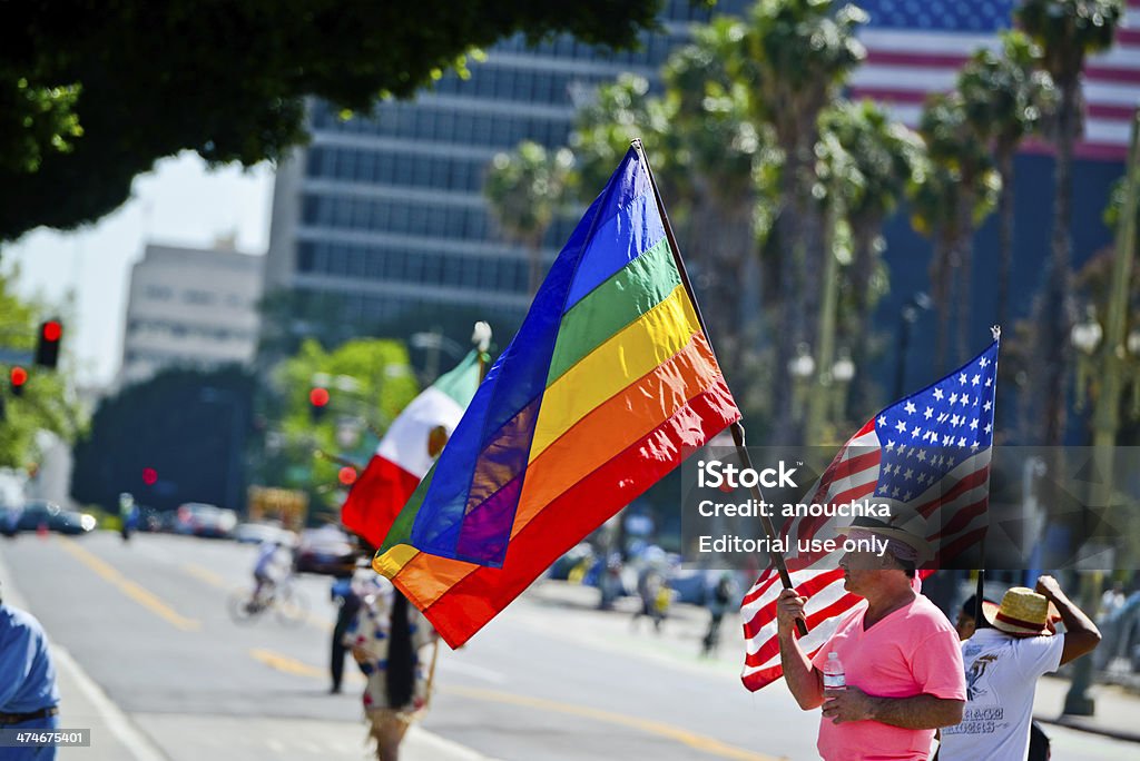 Первомай марте в центре города Лос-Анджелес, США - Стоковые фото Pride - LGBTQI Event роялти-фри