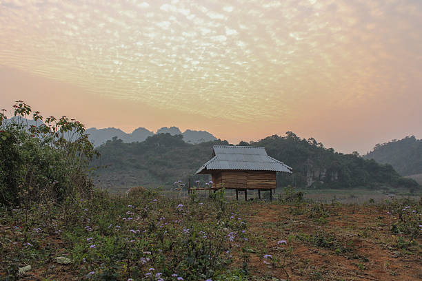 istock Small house in the grassland at sunset. 474679561