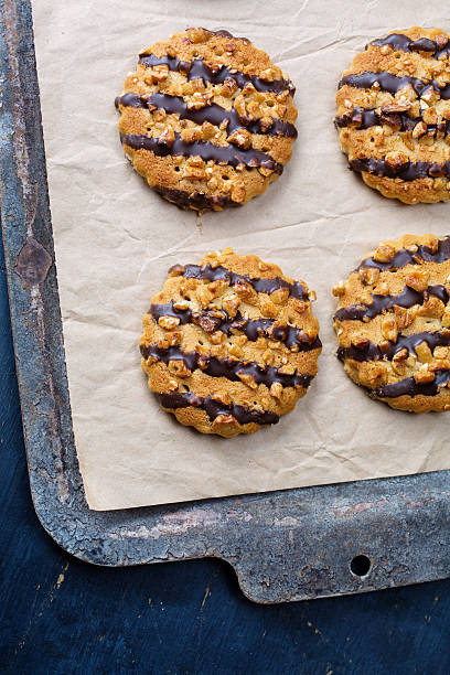 istock Homemade cookies on baking sheet 474688168