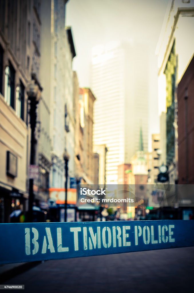 Baltimore Police Barrier Retro Style Photo Of A Poice Riot Barrier In Baltimore Baltimore - Maryland Stock Photo