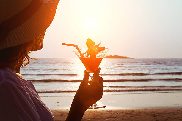 woman with cocktail