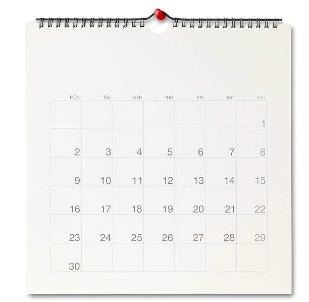 calendário de parede - calendar calendar date reminder thumbtack imagens e fotografias de stock