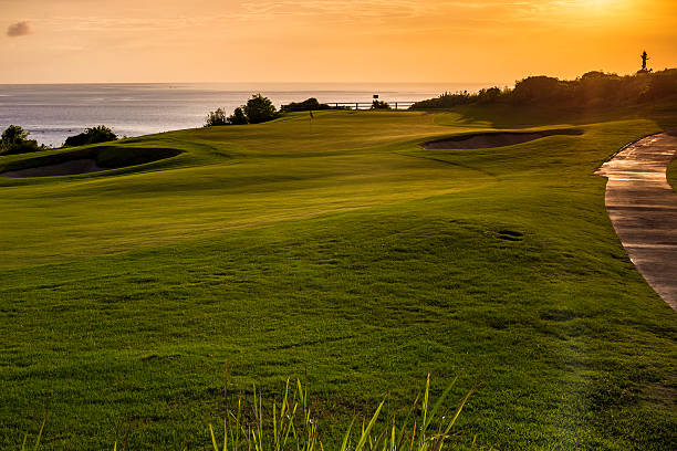 istock Beautiful View of Green Golf Field 474693844