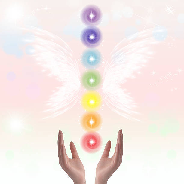 istock Healing Hands and seven chakras 474693880