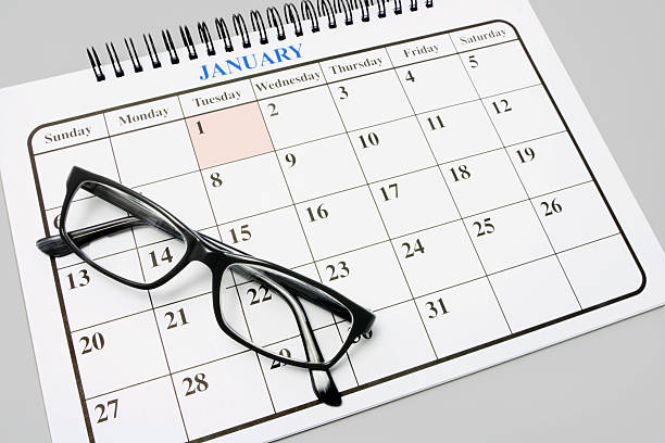 istock Eye Glasses on Calendar 474698880
