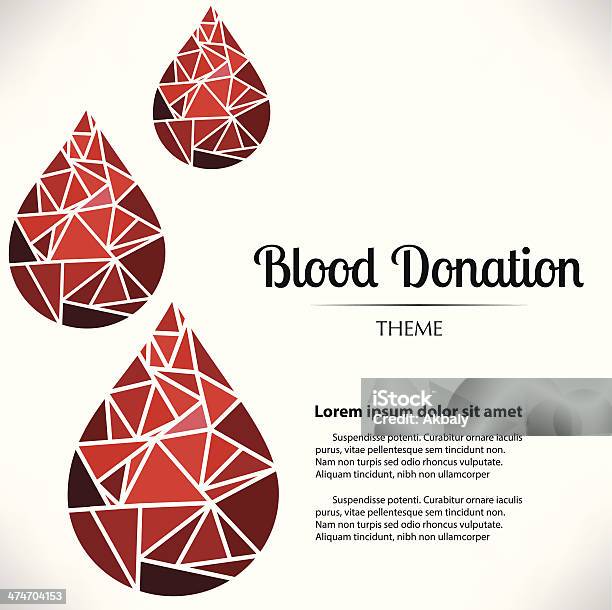 Blood Donation Theme Stock Illustration - Download Image Now - Blood, Triangle Shape, Animal Blood