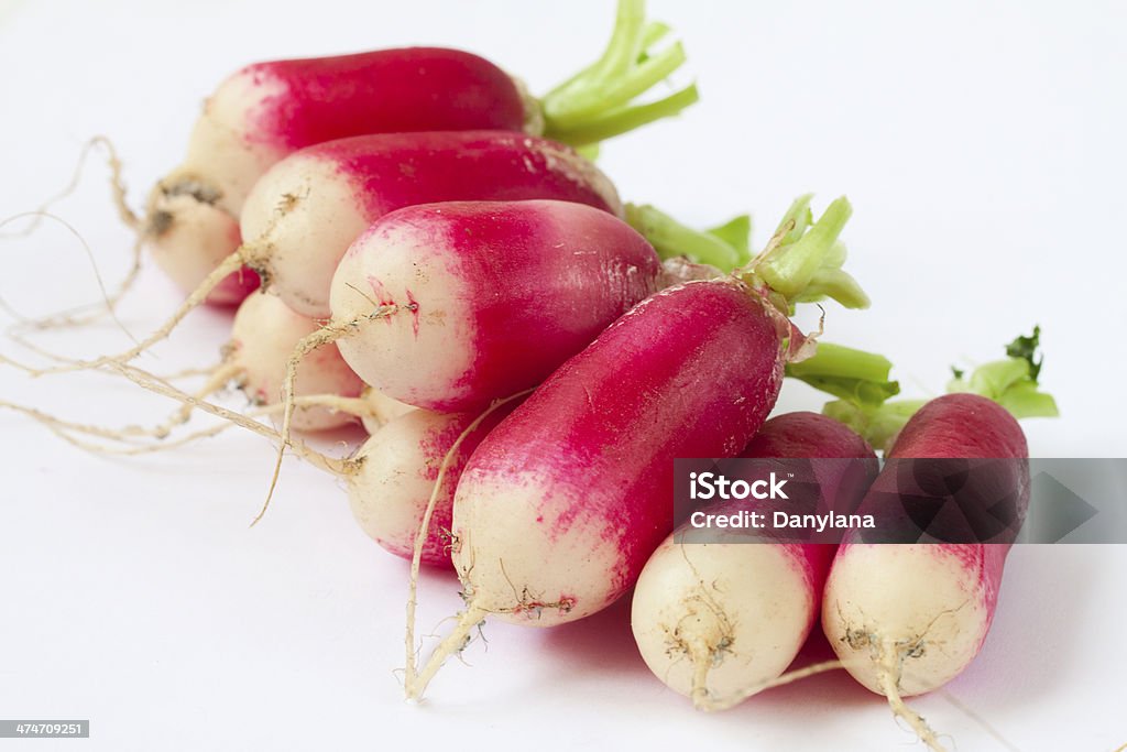 Fresh Radish Group of Fresh Radish isolated on white background Crucifers Stock Photo