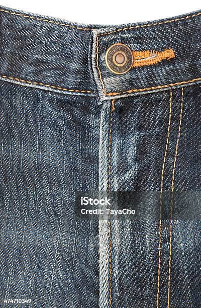 Jeans Vorne Geknöpft Und Mit Reißverschlussdetail Stockfoto und mehr Bilder von Alt - Alt, Baumwolle, Blau